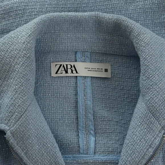 Zara Cropped Textured Jacket - Picture 8 of 16